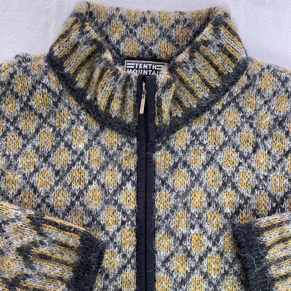 Vintage Icelandic Wool Zip Ski Sweater